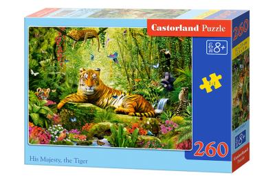 Puzzle 260 His Majesty the Tiger B-27569. Wydawca: CASTOR. SmakLiter.pl Opakowanie Puzzle 260 His Majesty the Tiger B-27569