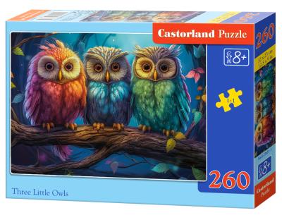 Puzzle 260 Three Little Owls CASTOR. Wydawca: Castorland. SmakLiter.pl Opakowanie Puzzle 260 Three Little Owls CASTOR
