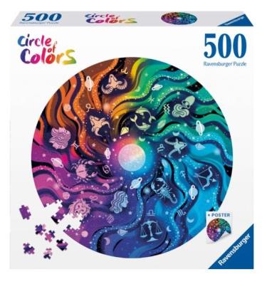 Opakowanie Puzzle 2D 500 Paleta kolorów. Astronomia
