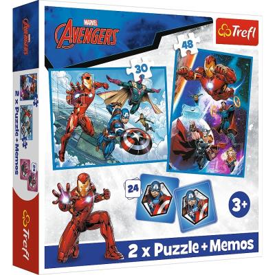 Opakowanie Puzzle 2w1 + memos - Bohaterowie w akcji TREFL