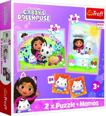 Opakowanie Puzzle 2w1 + memos Gabi z kocim przyjacielem TREFL