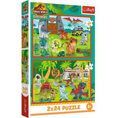 Opakowanie Puzzle 2x24 Małe dinozaury TREFL