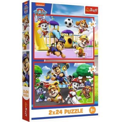 Opakowanie Puzzle 2x24 Psi dzień zabaw TREFL