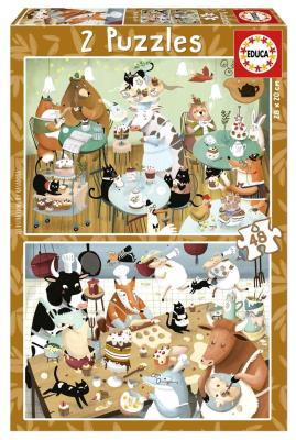 Opakowanie Puzzle 2x48 Leśne opowieści