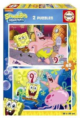 Opakowanie Puzzle 2x48 SpongeBob Kanciastoporty G3