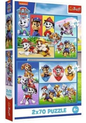 Opakowanie Puzzle 2x70 Psi Patrol rządzi TREFL
