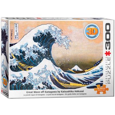 Puzzle 300 3D Great Wave of Kanagawa 6331-1545. Wydawca: Eurographics. SmakLiter.pl Opakowanie Puzzle 300 3D Great Wave of Kanagawa 6331-1545