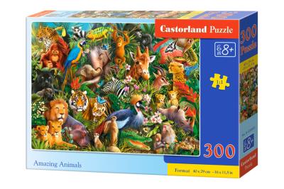 Puzzle 300 Niezwykłe zwierzęta B-030491. Wydawca: CASTOR. SmakLiter.pl Opakowanie Puzzle 300 Niezwykłe zwierzęta B-030491