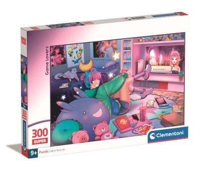 Puzzle 300 Super Game Lovers. Wydawca: Clementoni. SmakLiter.pl Opakowanie Puzzle 300 Super Game Lovers