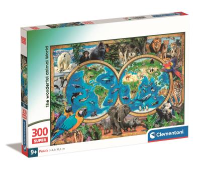 Puzzle 300 Super The wonderful Animal World. Wydawca: Clementoni. SmakLiter.pl Opakowanie Puzzle 300 Super The wonderful Animal World