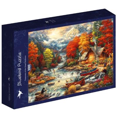 Puzzle 3000 Chatka w górach. Wydawca: Bluebird Puzzle. SmakLiter.pl Opakowanie Puzzle 3000 Chatka w górach