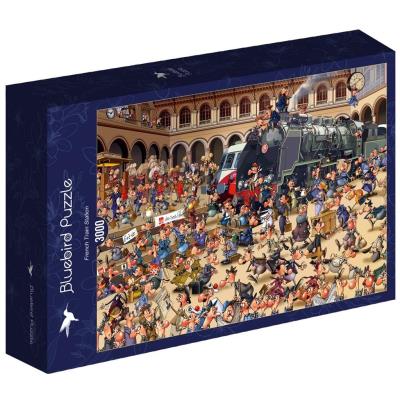 Puzzle 3000 Dworzec kolejowy we Francji, Francois. Wydawca: Bluebird Puzzle. SmakLiter.pl Opakowanie Puzzle 3000 Dworzec kolejowy we Francji, Francois