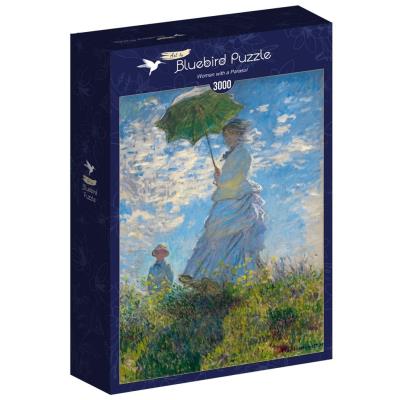 Puzzle 3000 Kobieta z parasolem, Claude Monet 1875. Wydawca: Bluebird Puzzle. SmakLiter.pl Opakowanie Puzzle 3000 Kobieta z parasolem, Claude Monet 1875