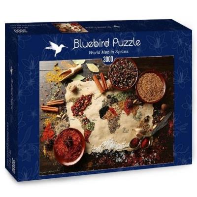 Opakowanie Puzzle 3000 Mapa Świata pełna przypraw
