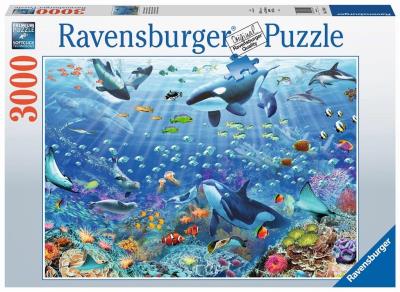Puzzle 3000 Podwodny świat. Wydawca: Ravensburger. SmakLiter.pl Opakowanie Puzzle 3000 Podwodny świat