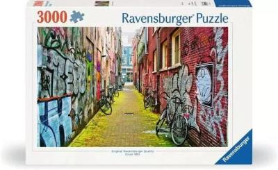 Puzzle 3000 Ulice Amsterdamu. Wydawca: Ravensburger. SmakLiter.pl Opakowanie Puzzle 3000 Ulice Amsterdamu