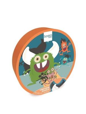 Puzzle 33 konturowe Stworki. Wydawca: Scratch. SmakLiter.pl Opakowanie Puzzle 33 konturowe Stworki