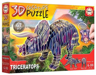 Opakowanie Puzzle 3D Dinozaury - Triceratops 67 el. G3