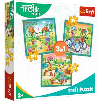 Opakowanie Puzzle 3w1 Poznaj Trefliki TREFL