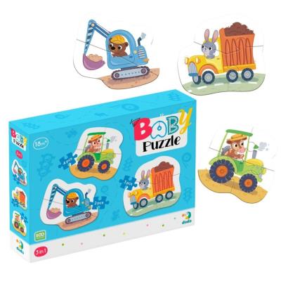 Puzzle 3w1 Transport. Wydawca: Dodo. SmakLiter.pl Opakowanie Puzzle 3w1 Transport