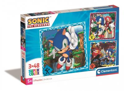 Opakowanie Puzzle 3x48 Super Kolor Sonic
