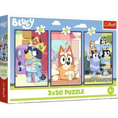 Opakowanie Puzzle 3x50 Rodzina Bluey TREFL