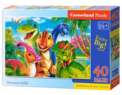 Opakowanie Puzzle 40 Dinosaurs Selfie CASTOR