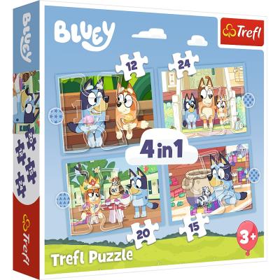 Opakowanie Puzzle 4w1 Bluey i jego świat