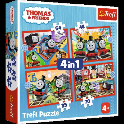 Opakowanie Puzzle 4w1 Odjazdowy Tomek TREFL