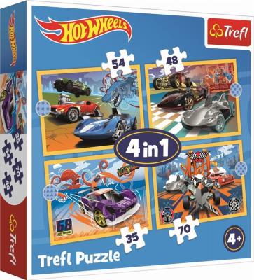 Opakowanie Puzzle 4w1 Pojazdy Hot Wheels TREFL