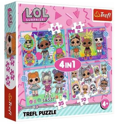 Opakowanie Puzzle 4w1 Poznaj laleczki TREFL