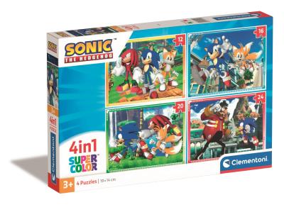 Opakowanie Puzzle 4w1 Super Kolor Sonic