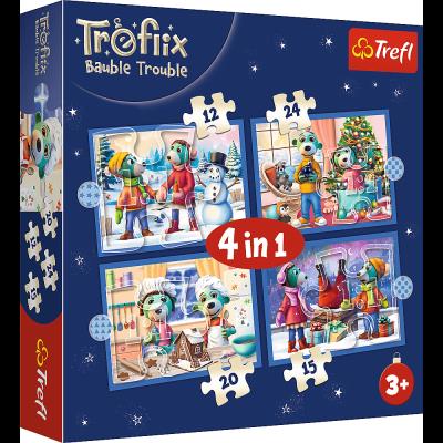 Opakowanie Puzzle 4w1 U Treflików pada śnieg TREFL