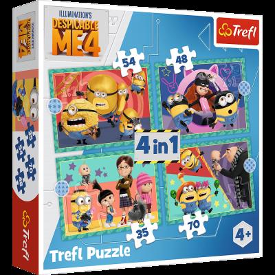 Opakowanie Puzzle 4w1 Zwariowane Minionki TREFL