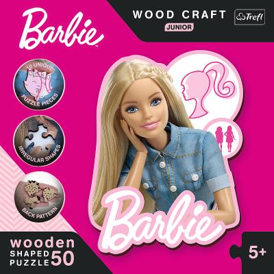 Puzzle 50 drewniane Wood Craft Junior Piękna Barbie 20201. Wydawca: Trefl PAP. SmakLiter.pl Opakowanie Puzzle 50 drewniane Wood Craft Junior Piękna Barbie 20201
