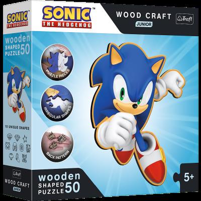 Opakowanie Puzzle 50 drewniane Wood Craft Junior Sprytny Sonic 20203