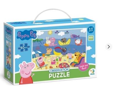 Puzzle 50 obserwacyjne Świnka Peppa. Wakacje. Wydawca: Dodo. SmakLiter.pl Opakowanie Puzzle 50 obserwacyjne Świnka Peppa. Wakacje
