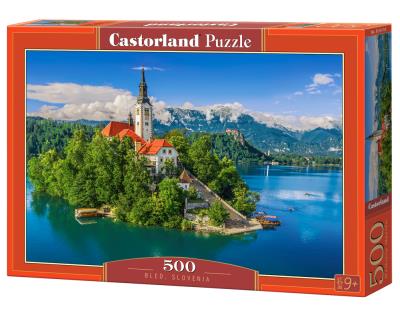 Puzzle 500 Bled, Slovenia. Wydawca: Castorland. SmakLiter.pl Opakowanie Puzzle 500 Bled, Slovenia