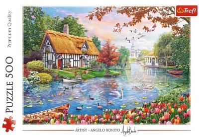 Puzzle 500 Cicha przystań TREFL. Wydawca: Trefl. SmakLiter.pl Opakowanie Puzzle 500 Cicha przystań TREFL