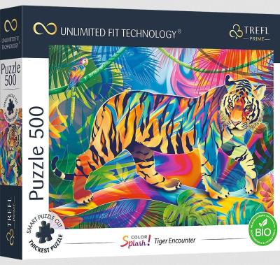 Opakowanie Puzzle 500 Color Splash: Tiger Encounter TREFL