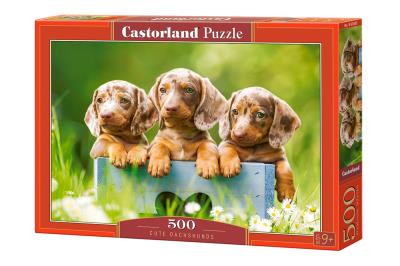 Opakowanie Puzzle 500 el. B-53605 Cute Dachshunds