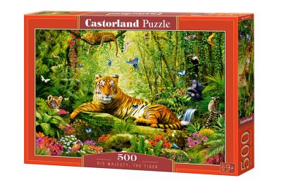 Puzzle 500 His Majesty, the Tiger CASTOR. Wydawca: Castorland. SmakLiter.pl Opakowanie Puzzle 500 His Majesty, the Tiger CASTOR