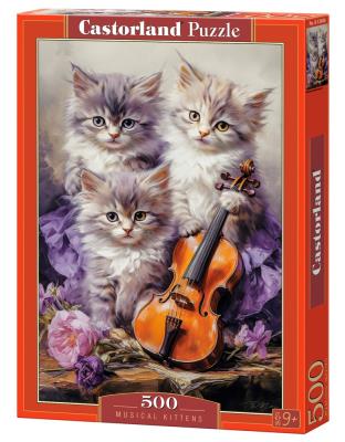 Puzzle 500 Musical Kittens CASTOR. Wydawca: Castorland. SmakLiter.pl Opakowanie Puzzle 500 Musical Kittens CASTOR
