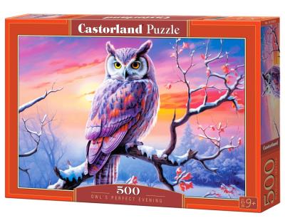 Puzzle 500 Owl's Perfect Evening CASTOR. Wydawca: Castorland. SmakLiter.pl Opakowanie Puzzle 500 Owl's Perfect Evening CASTOR