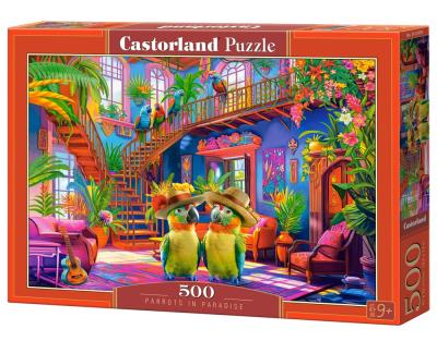 Puzzle 500 Parrots in Paradise CASTOR. Wydawca: Castorland. SmakLiter.pl Opakowanie Puzzle 500 Parrots in Paradise CASTOR