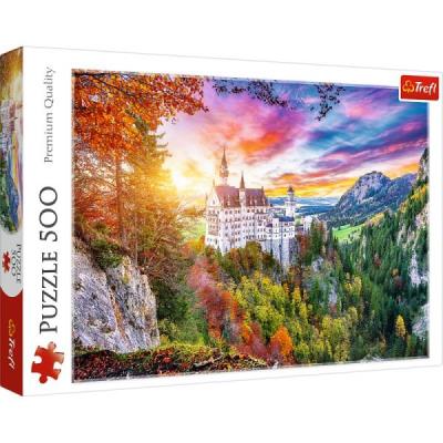 Opakowanie Puzzle 500 Widok na zamek Neuschwanstein Niemcy 37427