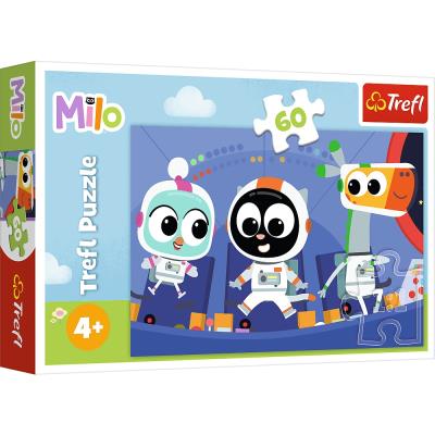 Puzzle 60 Czas poznać Milo 17398. Wydawca: Trefl PAP. SmakLiter.pl Opakowanie Puzzle 60 Czas poznać Milo 17398