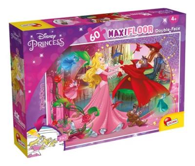 Opakowanie Puzzle 60 dwustronne Maxi podłogowe Disney Księżniczki Śpiąca królewna