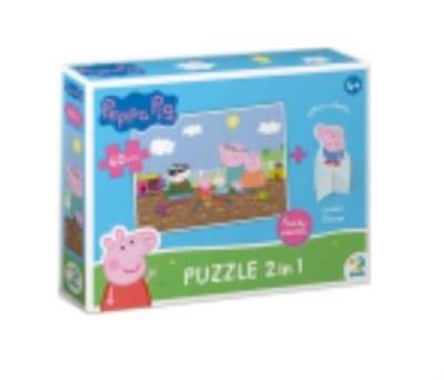 Puzzle 60 Peppa Pig with charater figure. Wydawca: Dodo. SmakLiter.pl Opakowanie Puzzle 60 Peppa Pig with charater figure