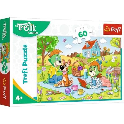 Puzzle 60 Przygody Rodziny Treflików TREFL. Wydawca: Trefl. SmakLiter.pl Opakowanie Puzzle 60 Przygody Rodziny Treflików TREFL